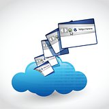 cloud computing internet concept illustration