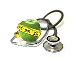 Stethoscope with green apples