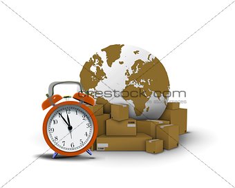 Express delivery with clock boxes and globe