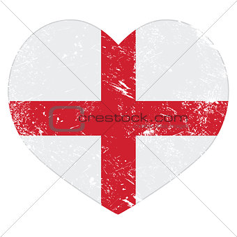 England heart retro flag