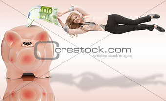 girl attached to her savings 