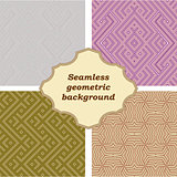 Set of four geometric pattern
