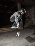 Skater doing 360 trick