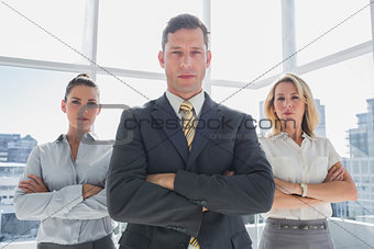 Group of confident business people standing together