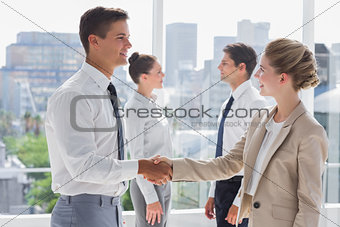 Partners giving a handshake