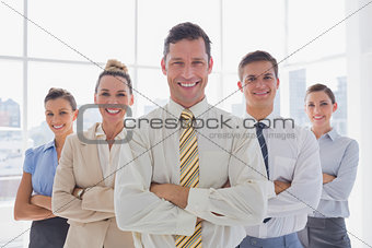 Portrait of business team standing together