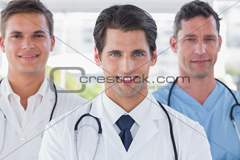 Smiling medical team standing