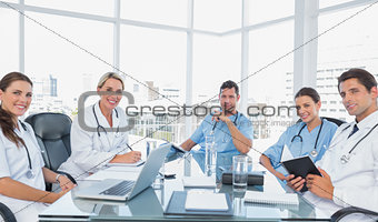 Medical team in a bright meeting room