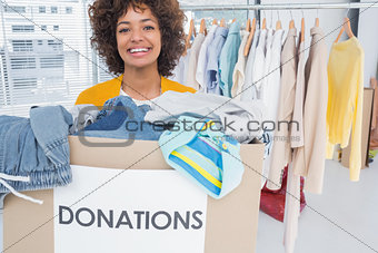 Woman participating at charity