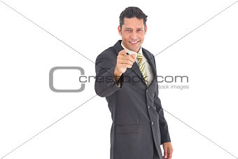 Businessman pointing something