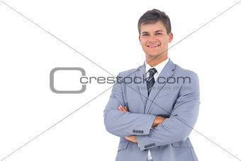 Smiling businessman in a suit