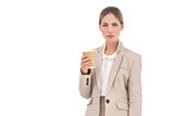 Businesswoman with coffee cup