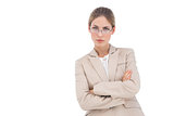 Businesswoman looking at the camera with arms crossed