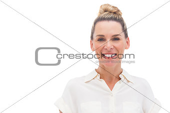 Stylish businesswoman smiling