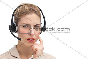 Confused call center agent