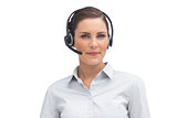 Stylish businesswoman with headset