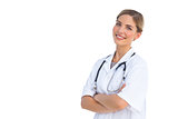 Smiling nurse with stethoscope