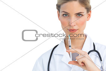 Nurse preparing injection