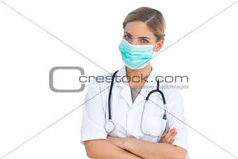 Nurse wearing surgical mask
