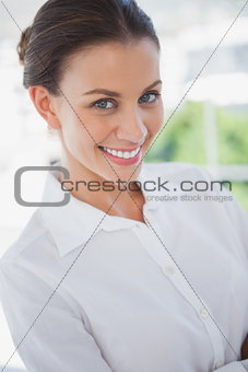 Beautiful businesswoman in the workplace