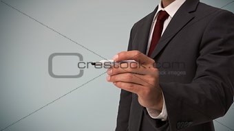 Businessman with a marker