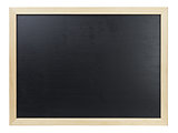 black blackboard in wood frame