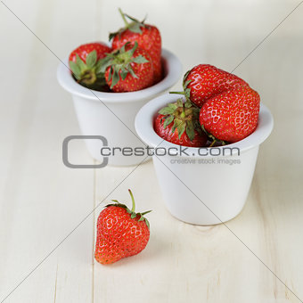 ripe strawberries in bowl