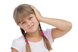 Little girl suffering from earache