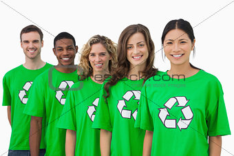 Cheerful group of environmental activists