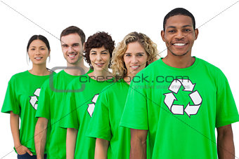 Smiling group of environmental activists