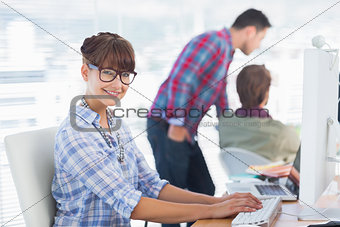 Portrait of a designer working on computer