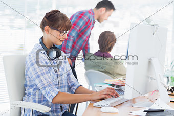 Designer working on computer