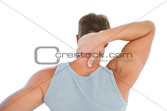 Man having a neck ache