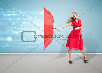 Woman standing in an empty room