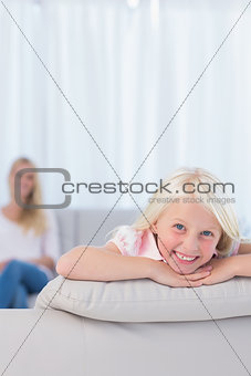 Cute little girl smiling at camera
