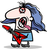 rockman musician cartoon illustration