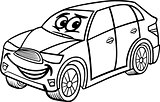 suv car cartoon coloring page