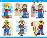 manual workers or workmen characters set