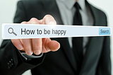 How to be happy written in search bar