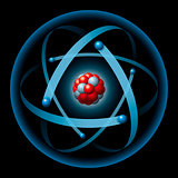 Atom With Nucleus And Electrons