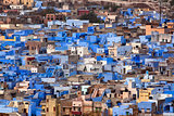 cityscape blue houses of jodhpur in india rajasthan