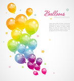 Background with colorful balloons