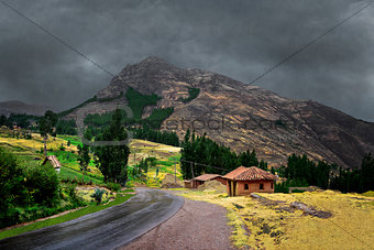 Rainy day in the mountains of Peru