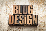 blog design in wood type