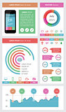 Ui, infographics and web elements including flat design