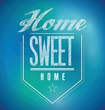 blue and green Vintage Home Sweet Home Sign