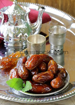 Traditional oriental dessert sweet dried dates