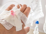 Hand with infusion bag