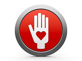 Hand with love icon