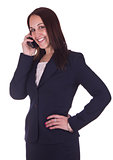 Business woman talking on phone